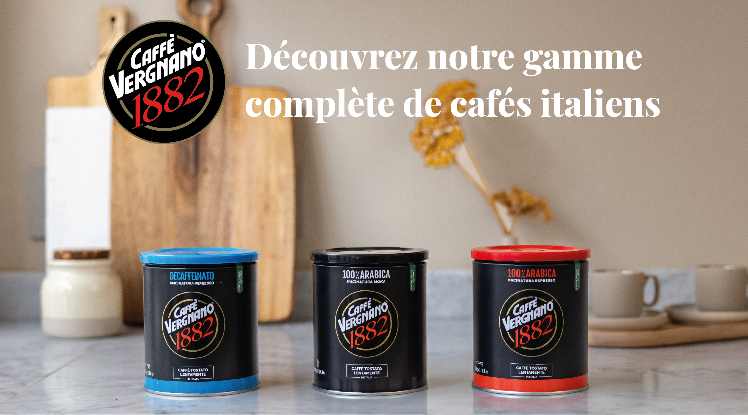 café moulu italien pour expresso caffe vergnano top vente