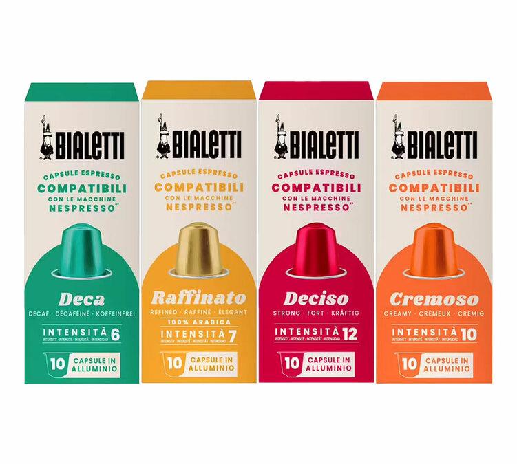 contenuto del kit assaggio capsule alluminio per nespresso bialetti