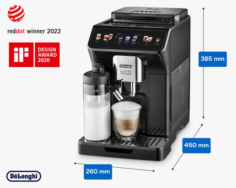 Macchina caffe grani DeLonghi Eletta Explore 450.65.G design