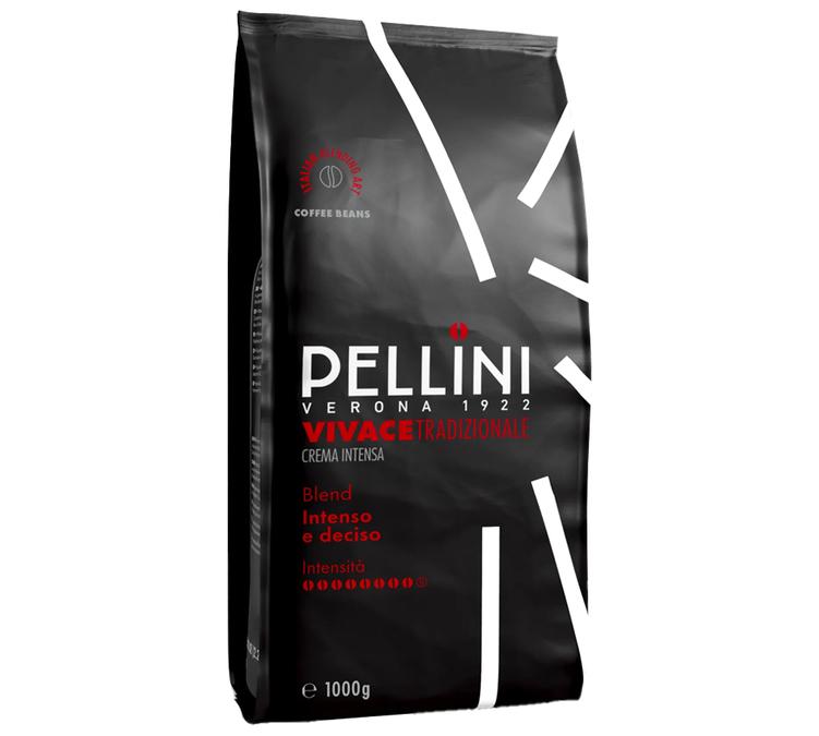 pellini vivace coffee beans 500g pack side view