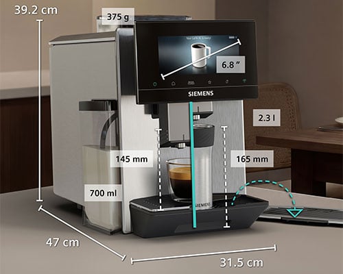 Siemens EQ900 TQ923E83 dimensions