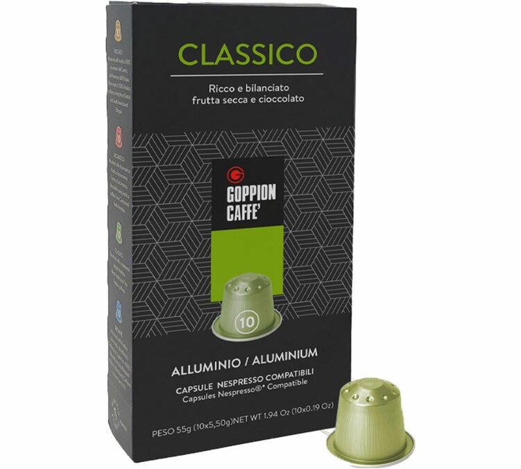 50 capsules of goppion classico coffee