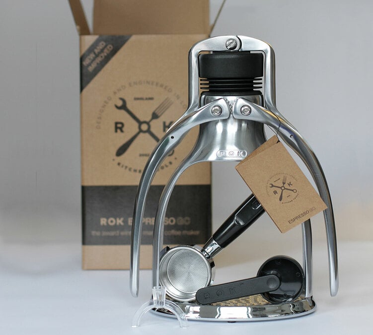 ROK EspressoGC Chrome machine expresso &agrave; levier
