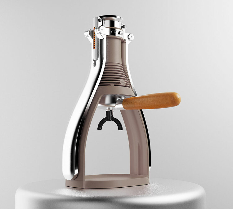 ROK Presso Smartshot lever espresso machine grey