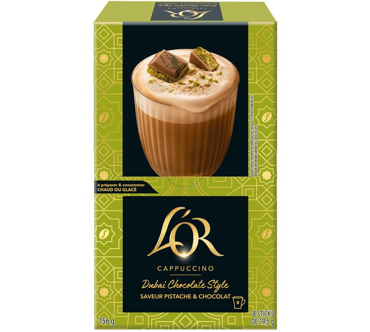 L'OR Dubai Chocolate Style instant cappuccino 8 sticks