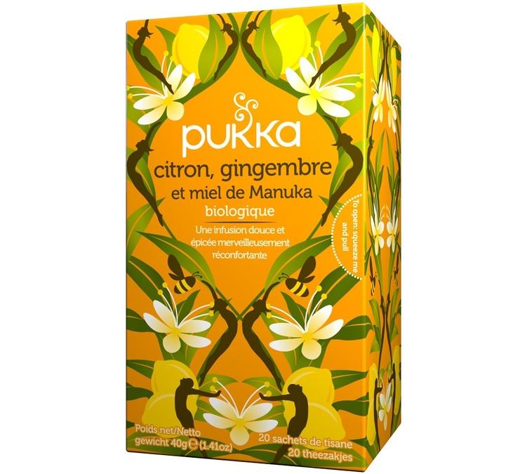 Tisana biologica a base di limone, zenzero e miele di Manuka - Pukka