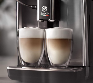 One touch for two machine a cafe automatique SM6585/00 Saeco