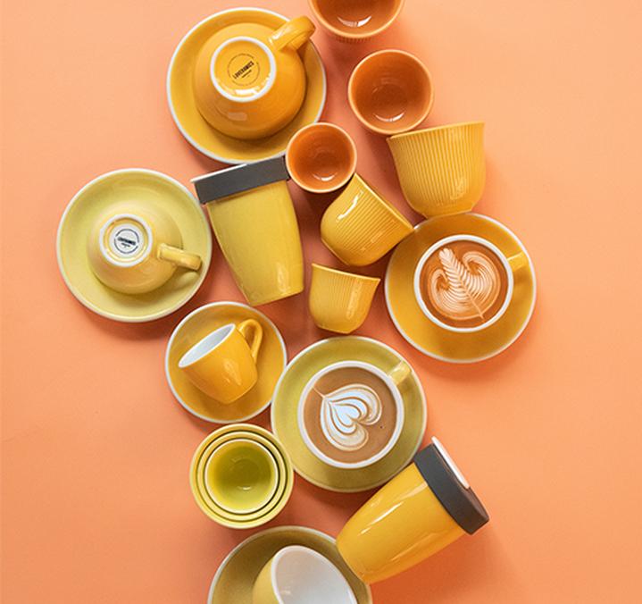 tasse a cafe 150 ml porcelaine orange loveramics