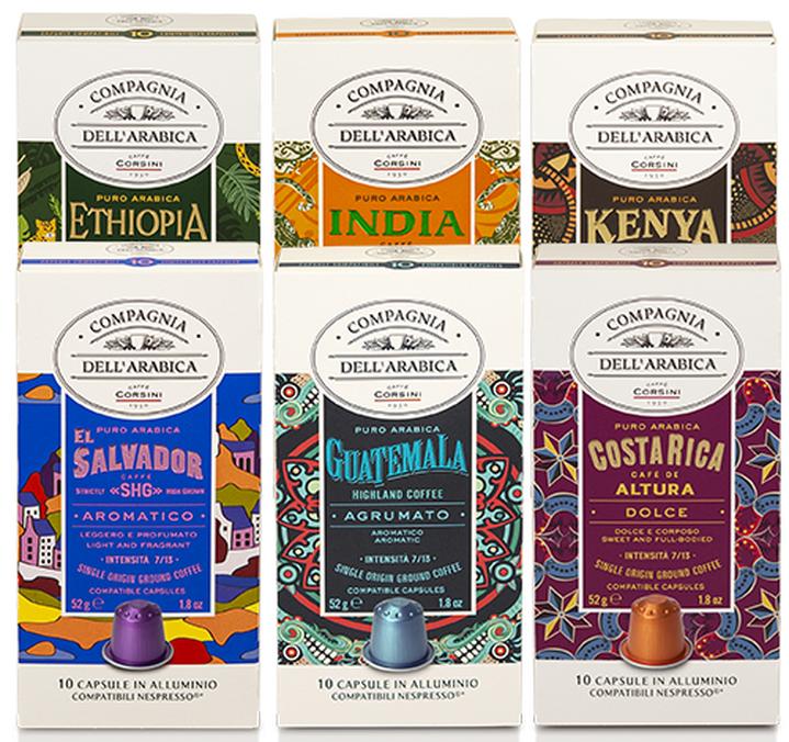 pack capsules arabica caffe corsini
