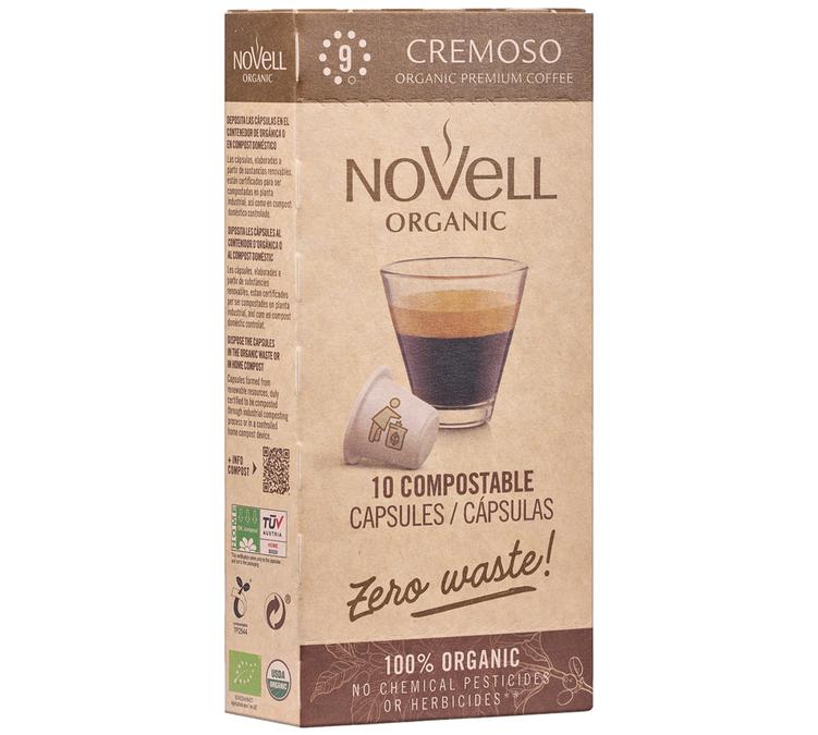 capsule compatible nespresso novell cremoso bio x10