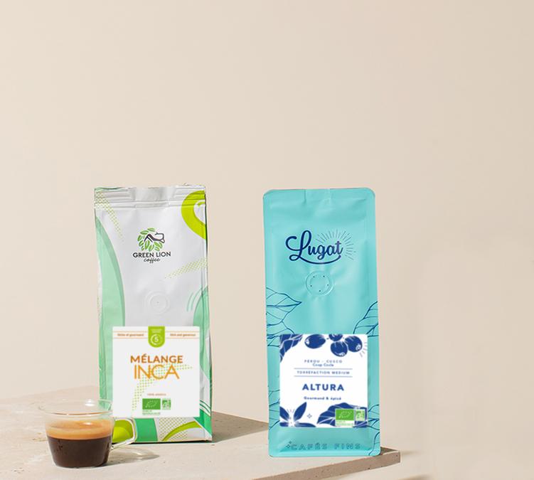 lugat et green lion coffee, marques bio engagee pour un cafe responsable