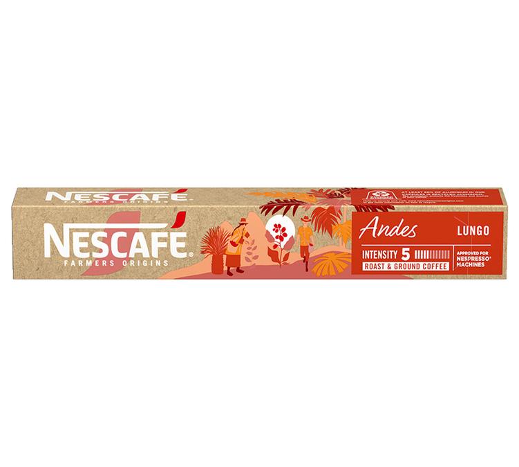 nespresso compatible capsule nescafe farmers origins andes x10