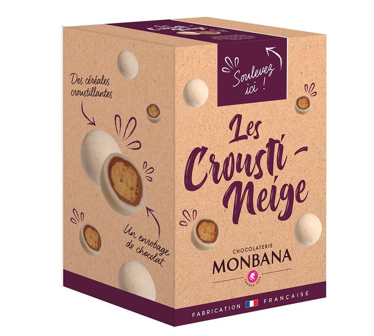 crousti neige monbana palline di cereali ricoperte di cioccolato