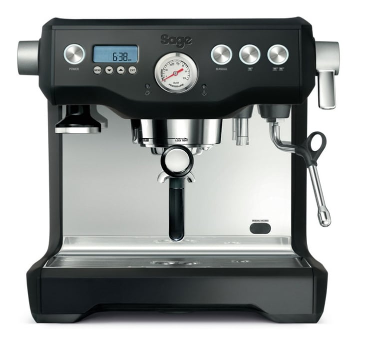 SAGE THE DUAL BOILER black truffle Machine &agrave; caf&eacute; expresso