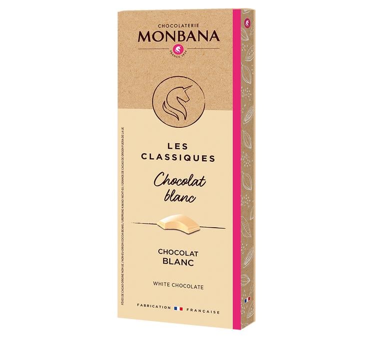 tablette chocolat blanc monbana 80g