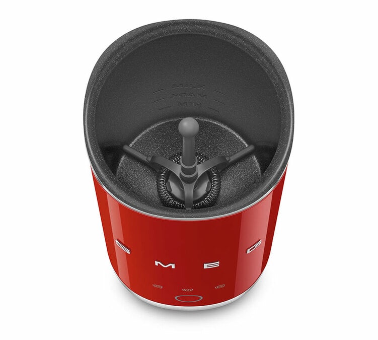 mousseur lait vintage rouge smeg