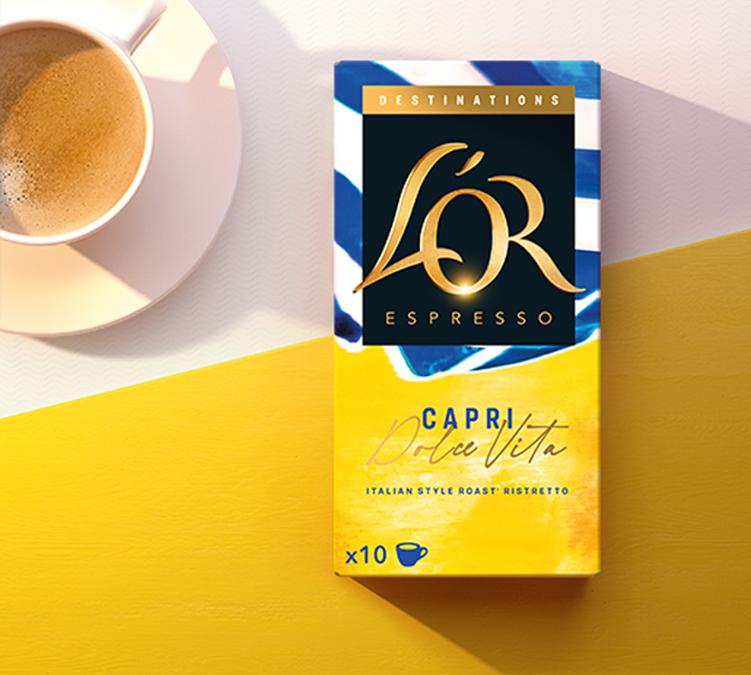 L&rsquo;OR Espresso Capri capsules Nespresso compatible &ndash; intense ristretto with fruity notes