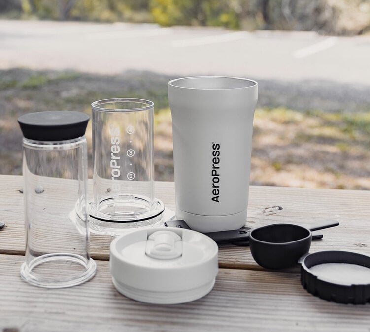 Aeropress Go Plus Portable Coffee Maker - Cream