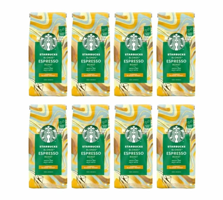 Starbucks Coffee Beans Blonde Espresso Roast 8 x 450g