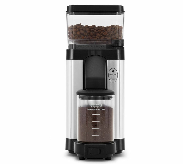 Macinacaffe moccamaster argento in acciaio