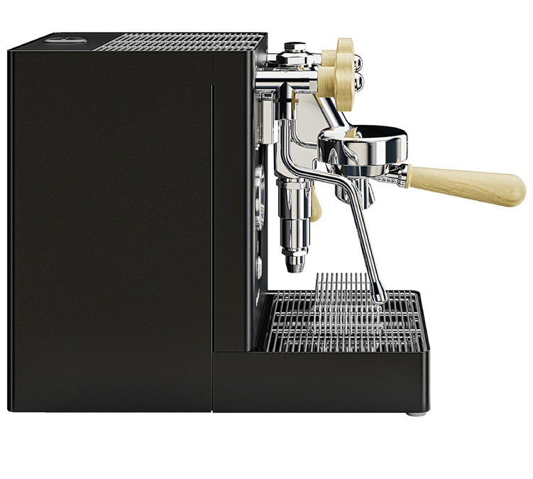 LELIT MaraX PL62X schwarze Barista-Siebtr&auml;germaschine mit Holzelementen