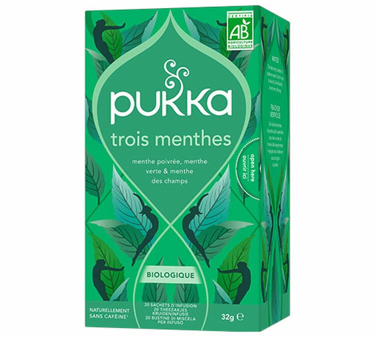 trois menthes bio pukka 20 sachets