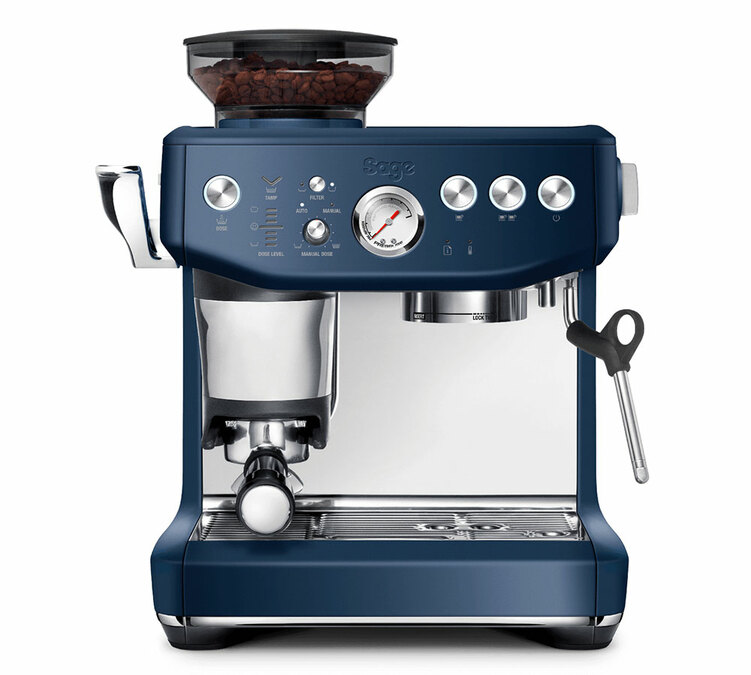 macchina espresso sage barista express impress blu