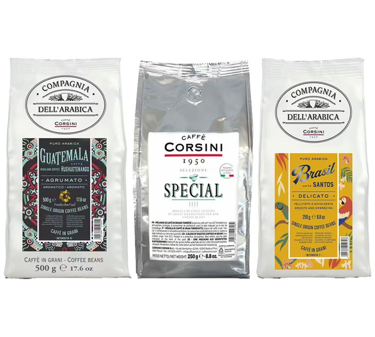 cafe en grain italien corsini pack decouverte bestsellers 750 g