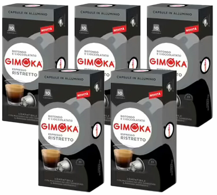 50 capsule per nespresso ristretto gimoka