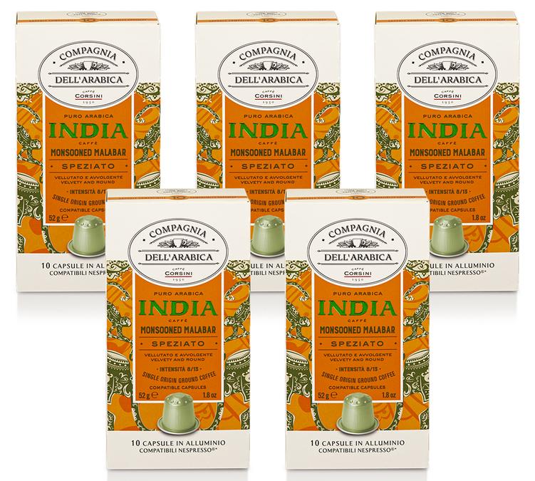 Monsooned Malabar India coffee Corsini Nespresso capsule