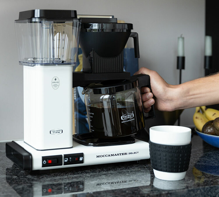caffettiera moccamaster KBG select bianco mat