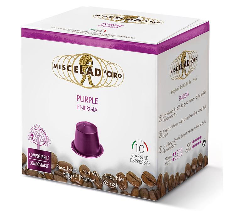 Miscela d'Oro caps purple