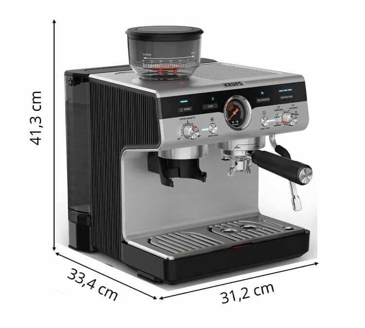 dimensioni macchina krups precision plus