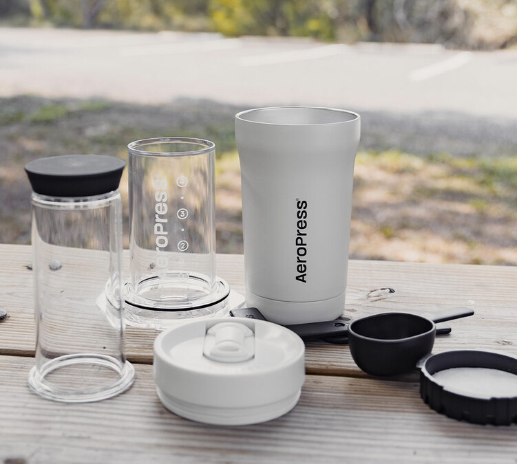 Aeropress Go Plus Portable Coffee Maker - Cream