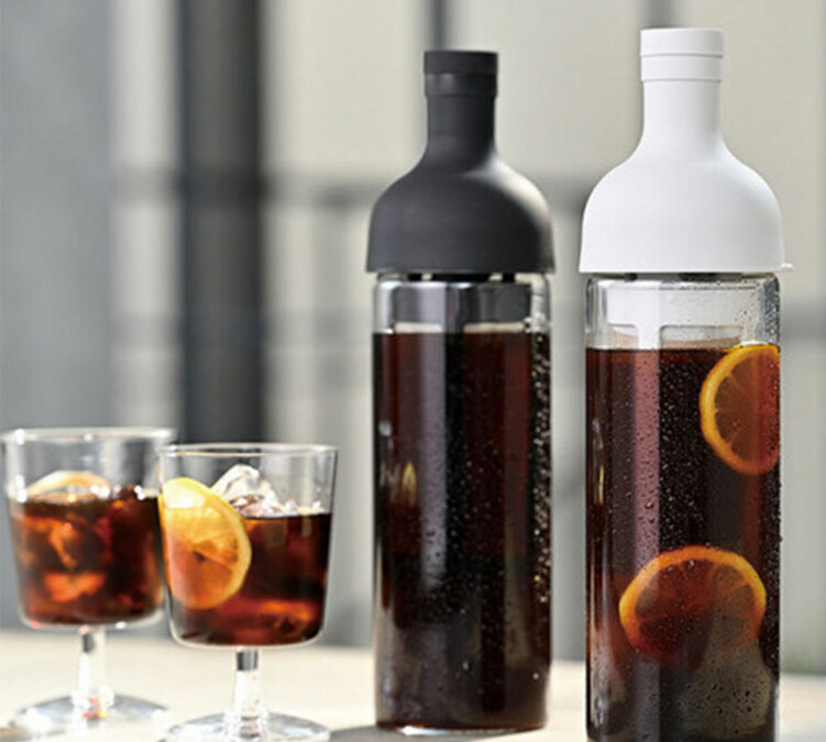 HARIO Bottiglia con filtro per cold brew con silicone nero