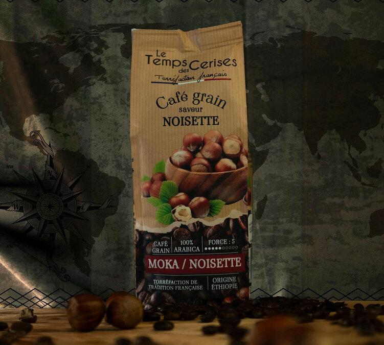 900 g hazelnut flavoured coffee beans le temps des cerises smooth gourmet notes