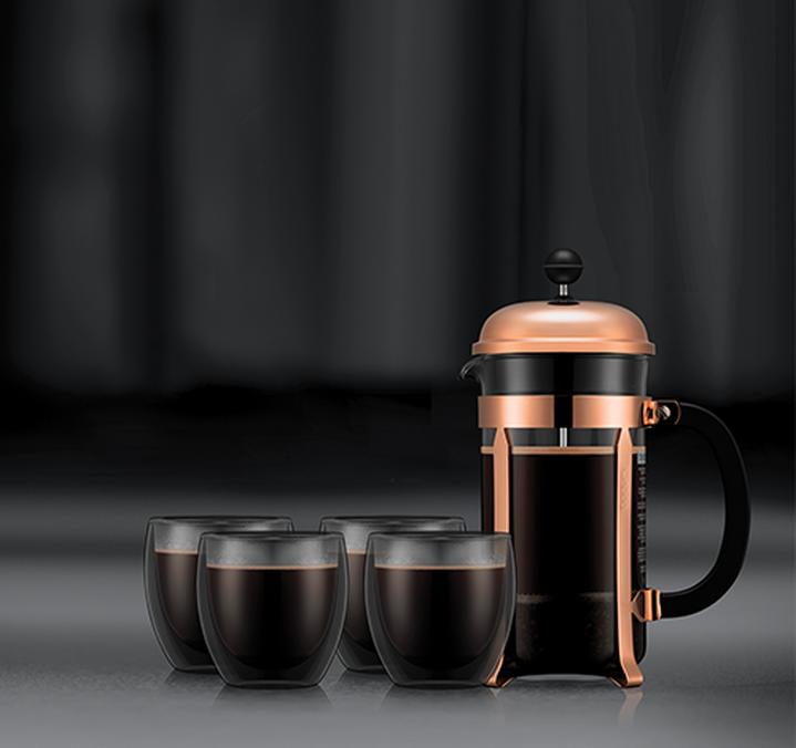 caffettiera in rame chambord 50 cl 4 tazze