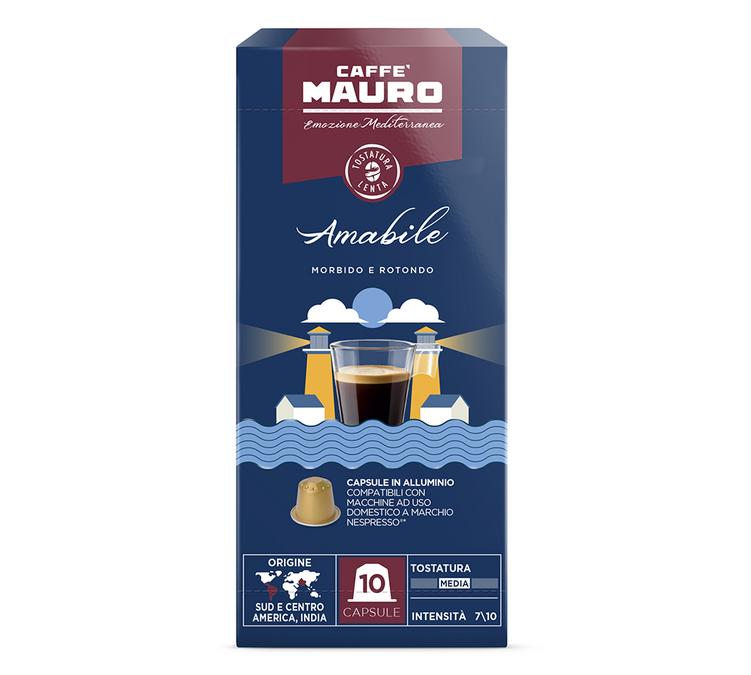 caffe mauro nespresso pods amabile