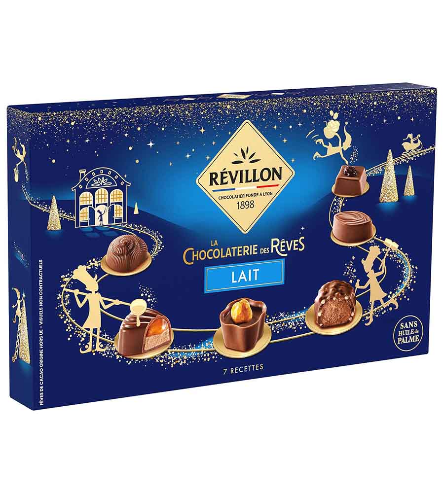 chocolaterie des reves revillon chocolat au lait format 180 g