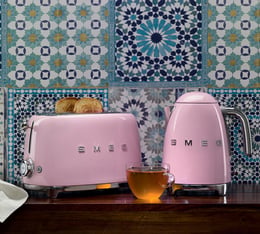 grille pain smeg rose 4 tranches
