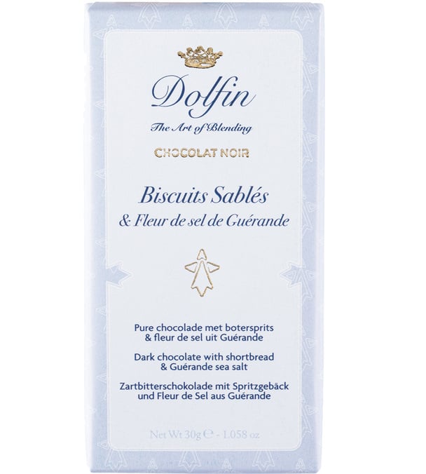 minitablette chocolat noir biscuits sables dolfin
