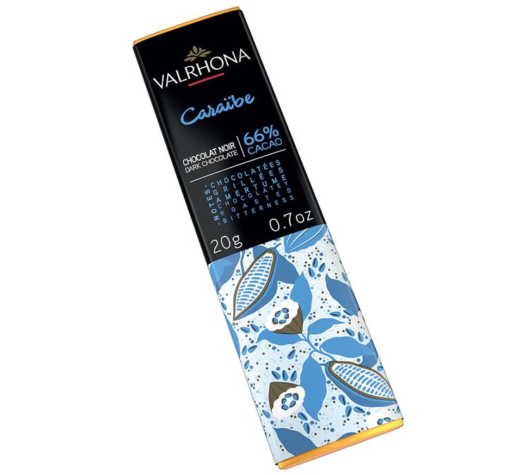 mini tablette chocolat noir caraibe valrhona