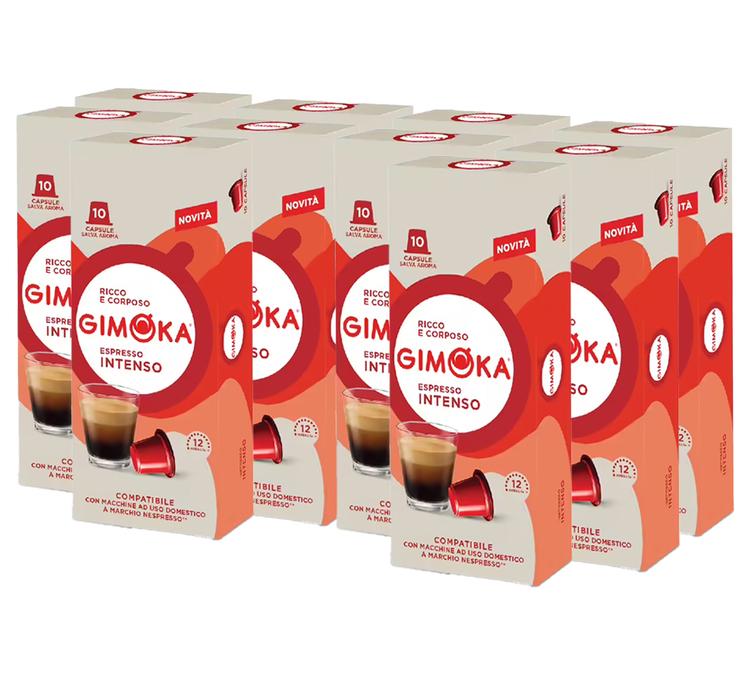 100 capsules compatibles nespresso intenso gimoka