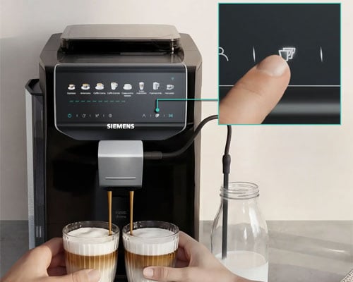 Siemens EQ500 TP553E07 double boisson lactee