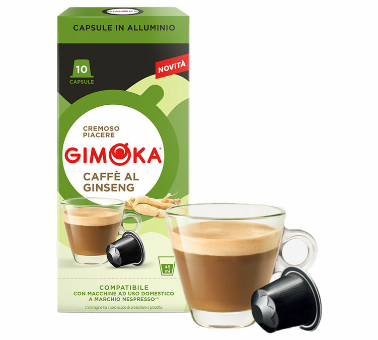 nespresso compatible coffee pods gimoka ginseng x10