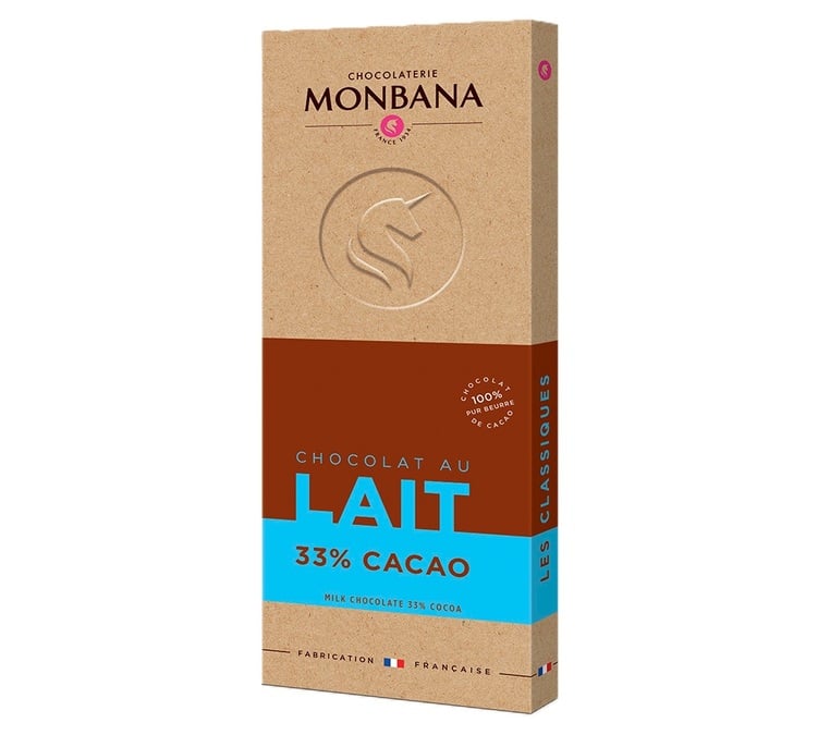 tablette chocolat lait monbana