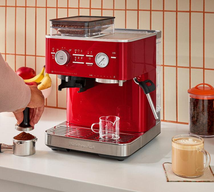 ugello vapore della kitchenaid semi auto rossa