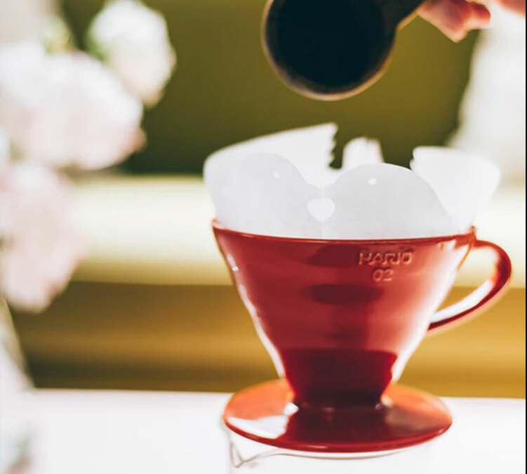 dripper HARIO V60 VDC-02 rosso 4 Tazze