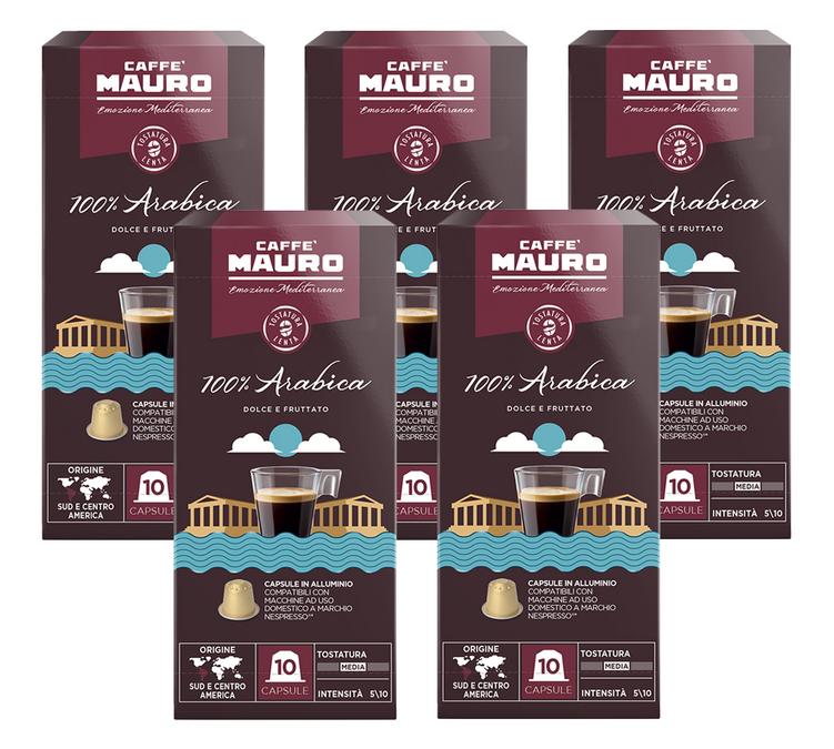 50 nespresso pods arabica caffe mauro