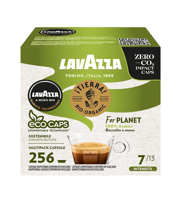 tierra for planet organic coffee pods box, lavazza a modo mio